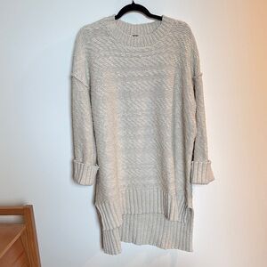 Free People Cream Knit Sweater